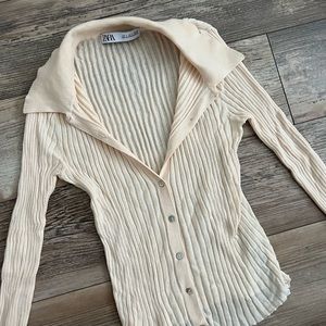 Zara Knit Collared Top